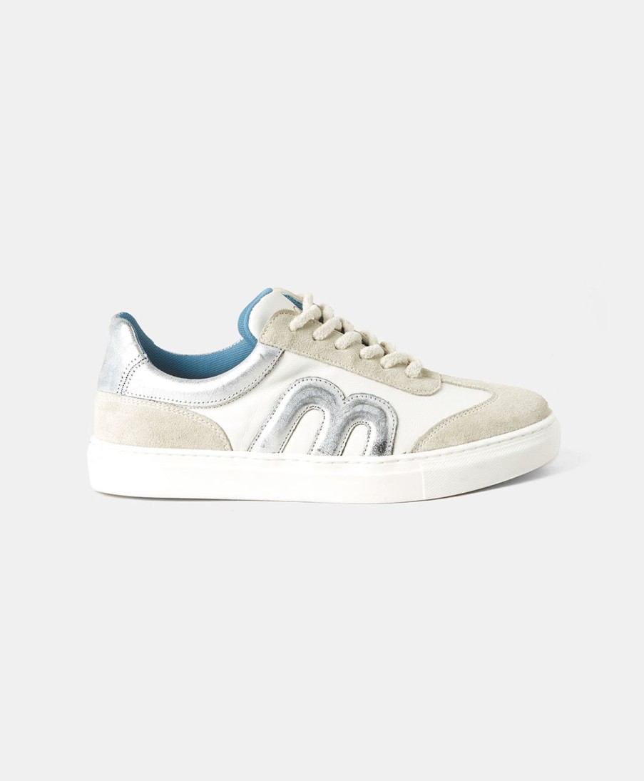 Shoes And Accessories Momoni | Venezia Sneakers In Leather - White