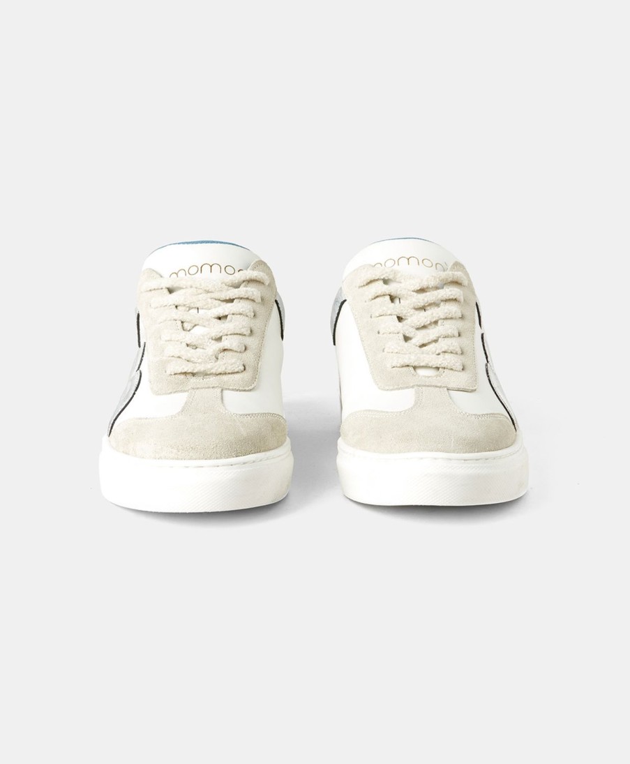 Shoes And Accessories Momoni | Venezia Sneakers In Leather - White