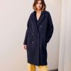 Clothing Momoni | Neve Coat In Double-Face Wool Cloth - Blue/Camel