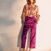 Clothing Momoni | Zibellino Pants In Shiny Needlecord - Purple