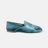 Shoes And Accessories Momoni | Lazare Loafers In Velvet - Teal