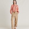 Clothing Momoni | Fucsia Bis Pant In Gabardine - Sand