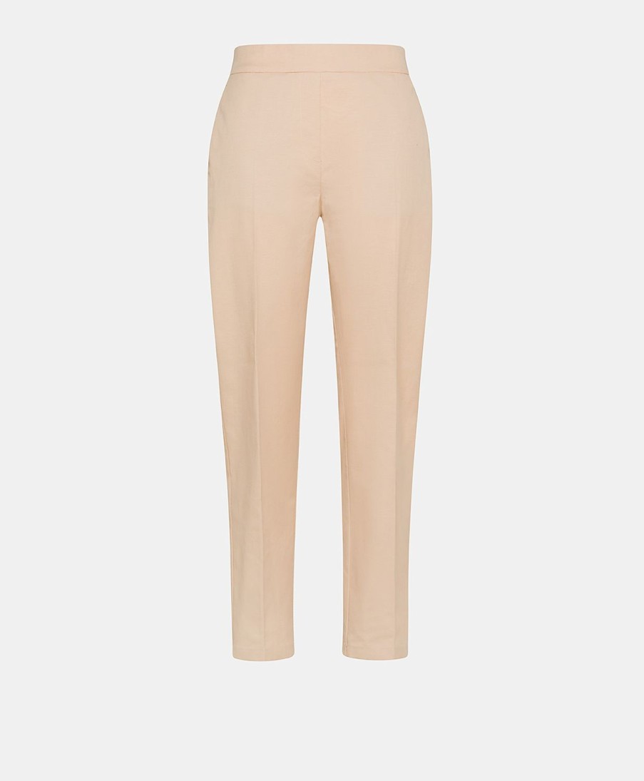 Clothing Momoni | Haiti Pant In Stretch Gabardine - Blossom