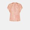 Clothing Momoni | Paso Blouse In Haboutai Silk - Cream/Coral