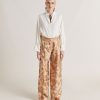 Clothing Momoni | Austin Pant In Silk Twill - Dusty Pink/Multicolour