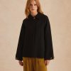 Clothing Momoni | Robert Coat In Doubleface Wool Blend - Black