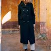 Clothing Momoni | Serge Coat In Doubleface Wool Blend - Black