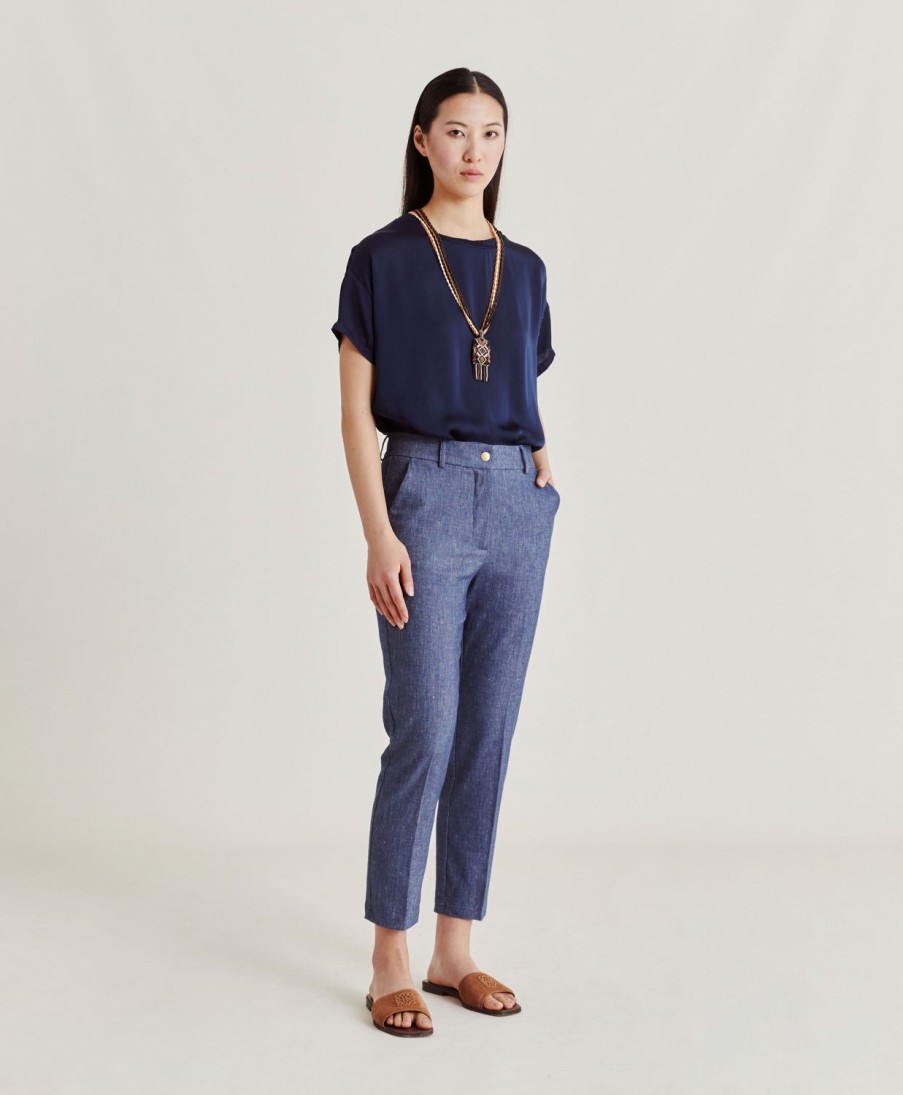 Clothing Momoni | Joy Pant In Light Denim - Blue Jeans