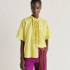 Clothing Momoni | Berenice Shirt With Cotton Voile - Acid Green