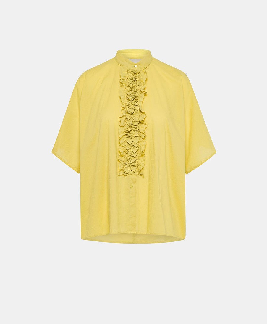 Clothing Momoni | Berenice Shirt With Cotton Voile - Acid Green