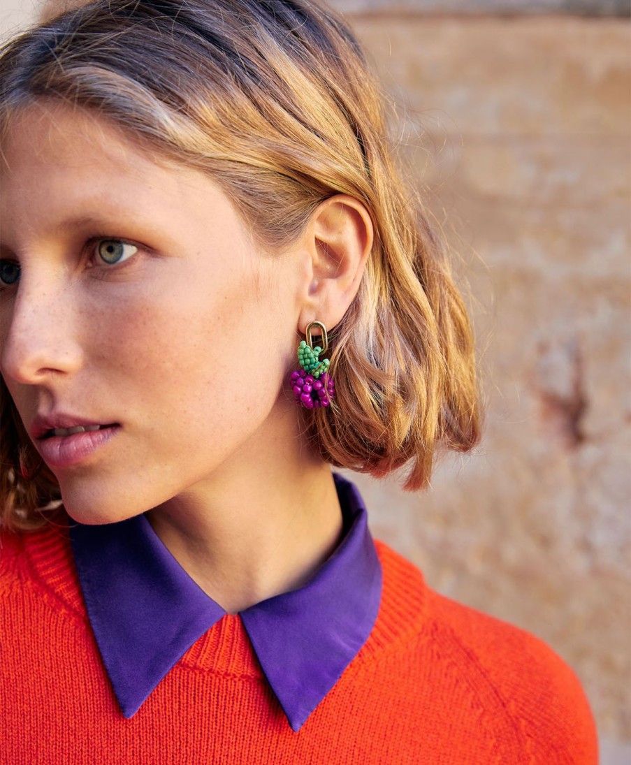 Shoes And Accessories Momoni | Aymon Earrings With Handmade Elements - Multicolor