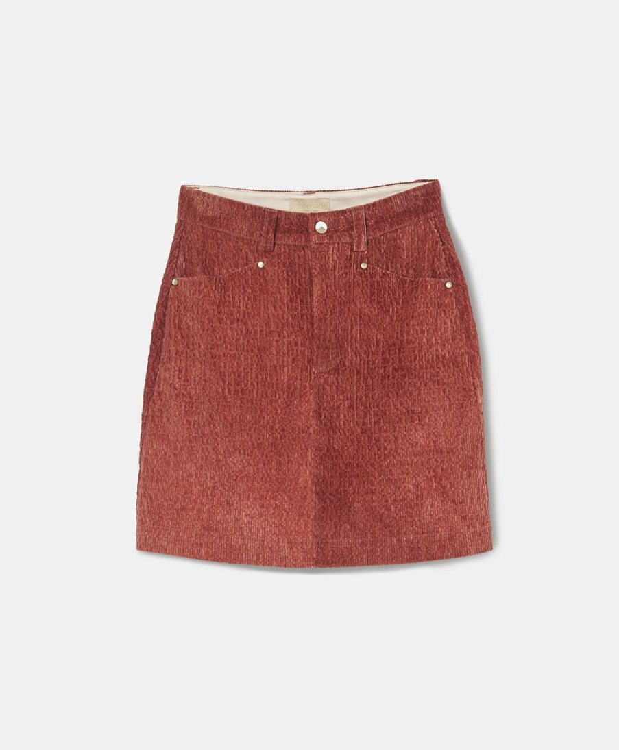 Clothing Momoni | Cerrosughera Skirt In Cold-Dyed Corduroy - Old Rose