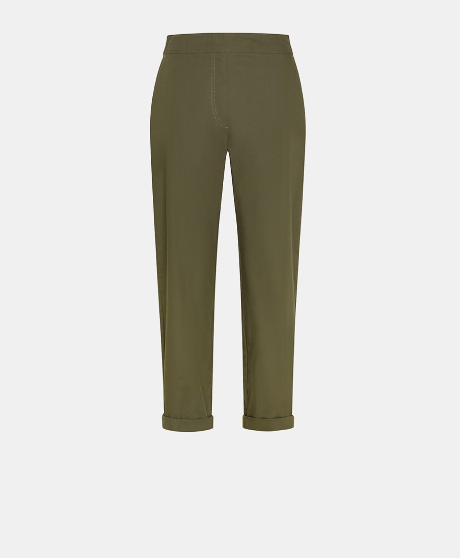 Clothing Momoni | Idaho Pant In Poplin - Army Green