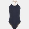 Beachwear Momoni | Innamorata Swimsuit With Braided Straps - Dark Blue