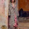 Clothing Momoni | Edgard Coat In Ethnic Jacquard Wool - Multicolor Dusty