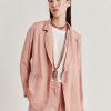 Clothing Momoni | Dayton Jacket In Cupro Jacquard - Pink