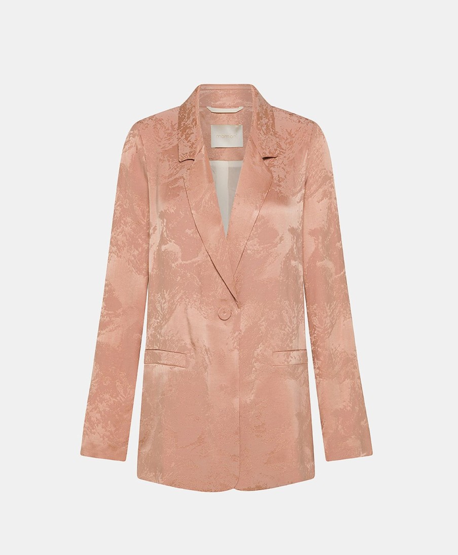 Clothing Momoni | Dayton Jacket In Cupro Jacquard - Pink