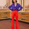 Clothing Momoni | Gilbert Pant In Stretch Viscose Cady - Red