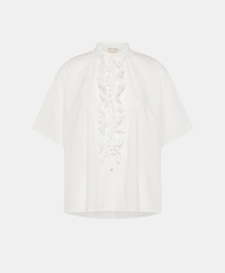 Clothing Momoni | Berenice Shirt With Cotton Voile - Cream