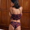 Underwear Momoni | Amaca Slip In Printed Nylon - Red/Purple