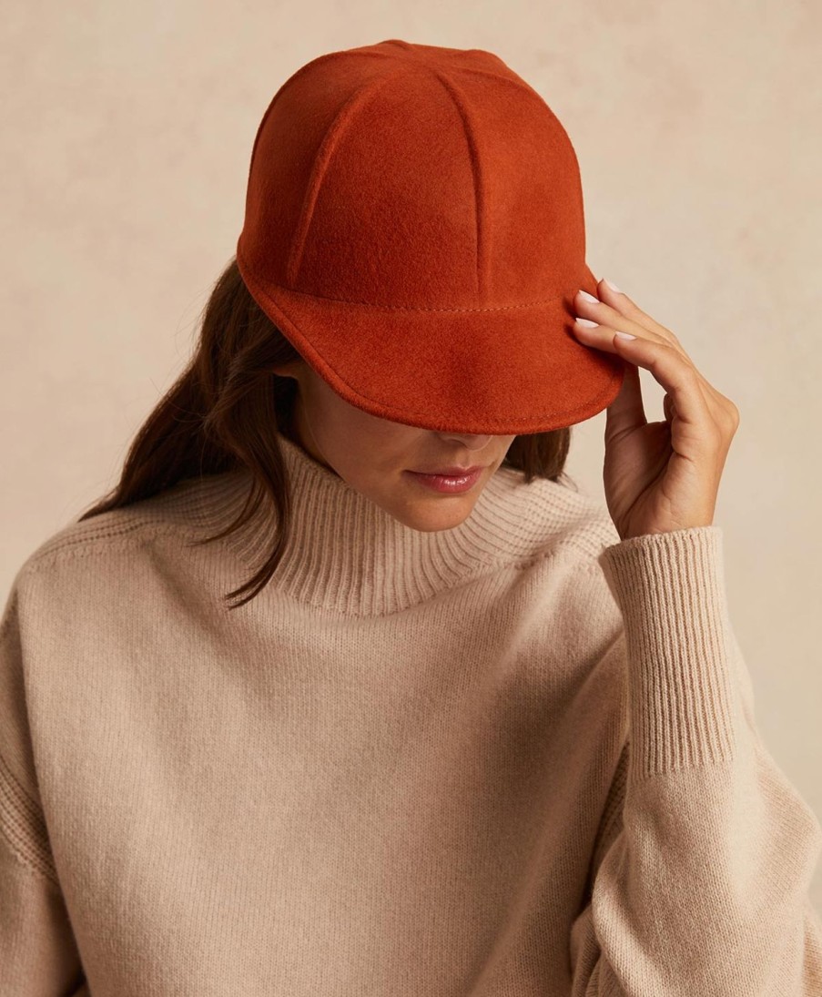 Shoes And Accessories Momoni | Daniel Hat In Wool - Rust