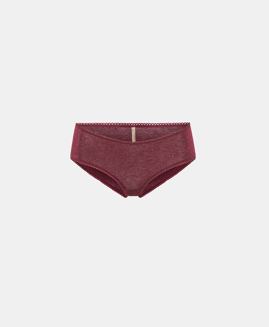 Underwear Momoni | Amaca Slip In Lurex Jersey - Wine Red