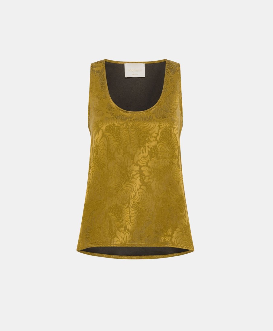 Clothing Momoni | Remy Top In Jacquard Cupro - Oil