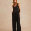 Clothing Momoni | Pascal Pant In Jacquard Cupro - Black