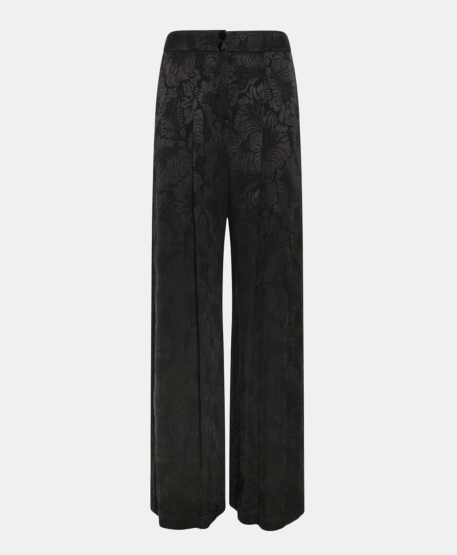 Clothing Momoni | Pascal Pant In Jacquard Cupro - Black