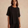 Clothing Momoni | Iora Tshirt In Lurex Jersey - Black