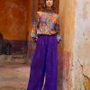 Clothing Momoni | Patrice Pant In Bi-Colour Ribbed Viscose Velvet - Violet