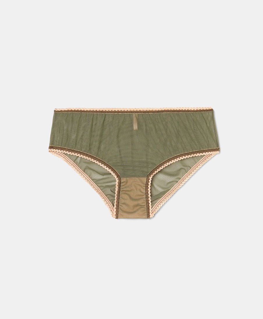 Underwear Momoni | Amaca Slip In Soft Tulle - Sage Green