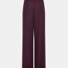 Clothing Momoni | Baccarat Pant In Double Wool Viscose Gauze - Wine Red