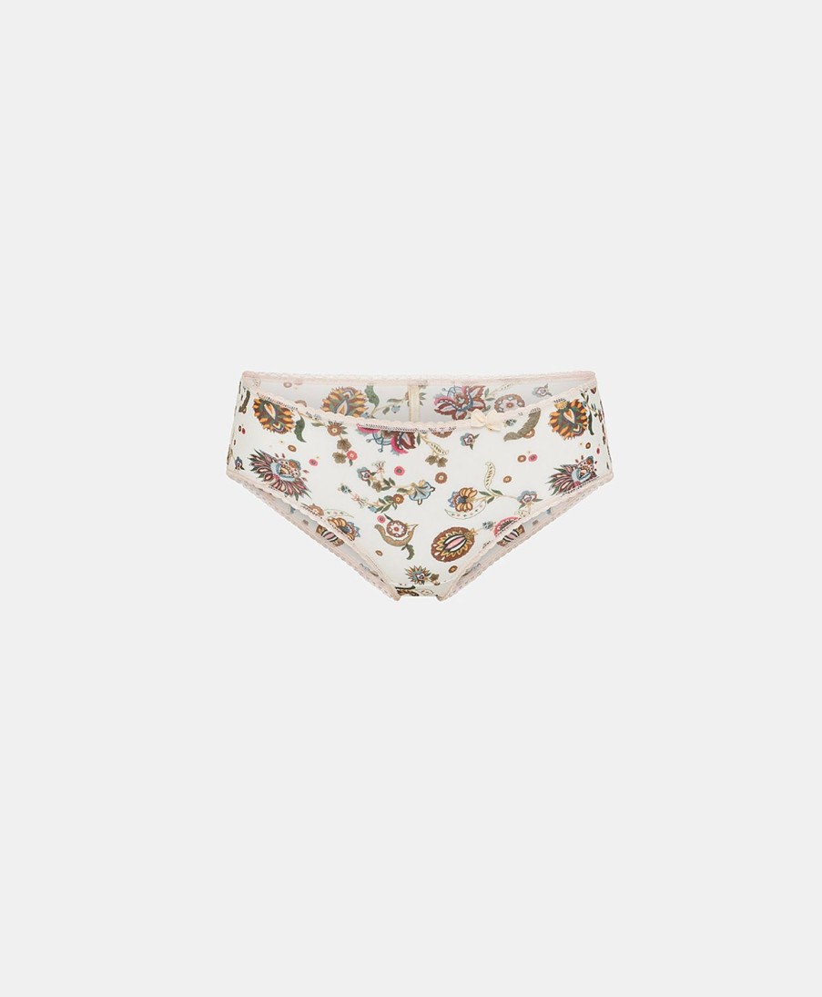 Underwear Momoni | Amaca Slip In Printed Nylon - Cream/Multicolor Pink