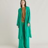 Clothing Momoni | Patrice Pant In Jacquard Cupro - Emerald Green