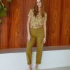 Clothing Momoni | Russula Pants In Soft Gabardine - Pistacchio Green