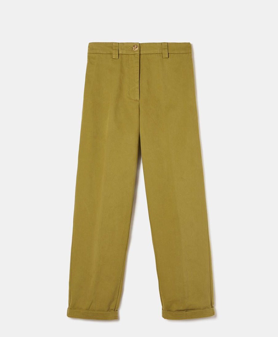 Clothing Momoni | Russula Pants In Soft Gabardine - Pistacchio Green