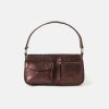 Shoes And Accessories Momoni | Ginepro Bag In Lame Leather - Burgundy