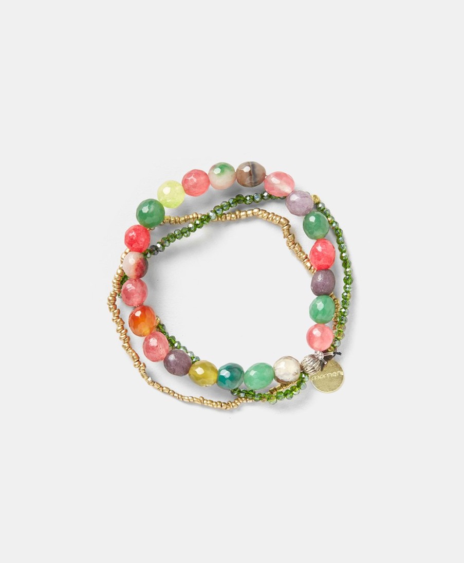 Shoes And Accessories Momoni | Lacelot Bracelet With Beads - Multicolor Pastel