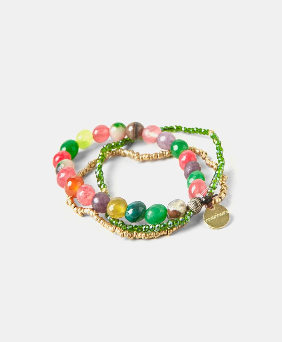 Shoes And Accessories Momoni | Lacelot Bracelet With Beads - Multicolor Pastel