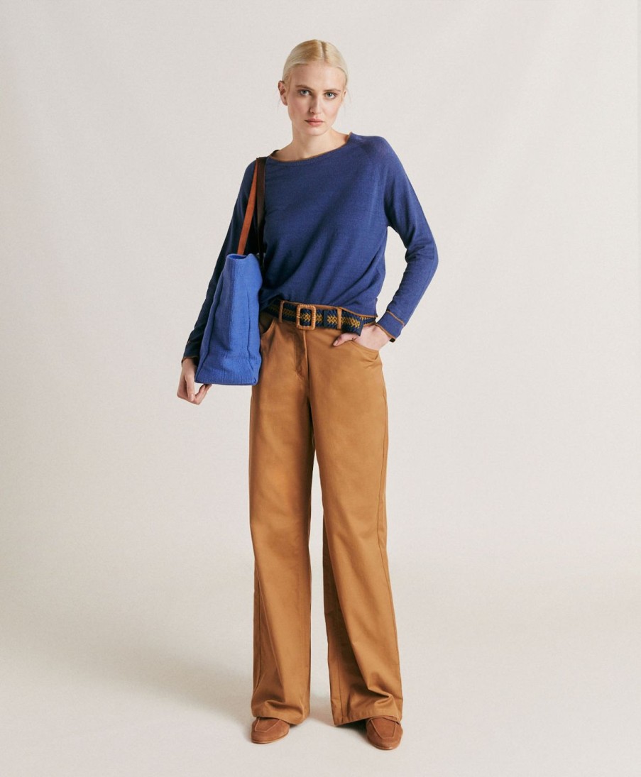 Clothing Momoni | Olivina Pant In Stretch Gabardine - Caramel