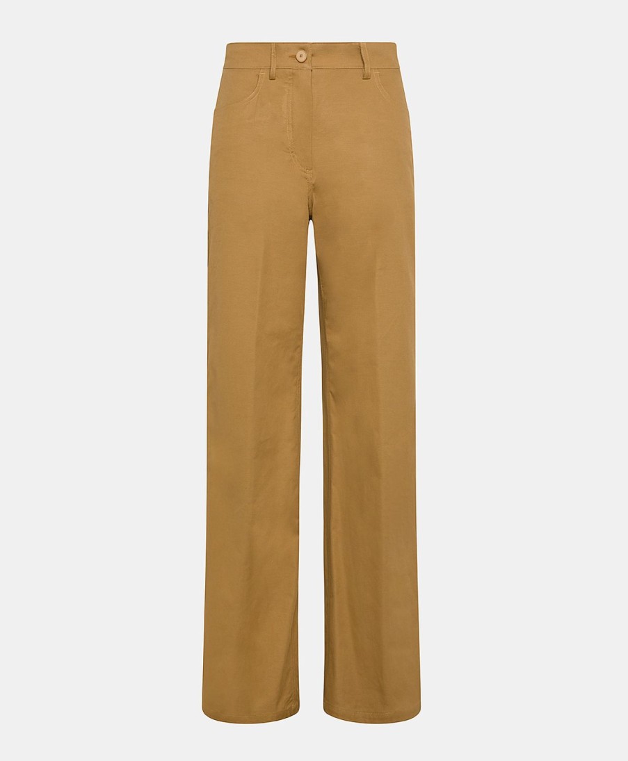 Clothing Momoni | Olivina Pant In Stretch Gabardine - Caramel