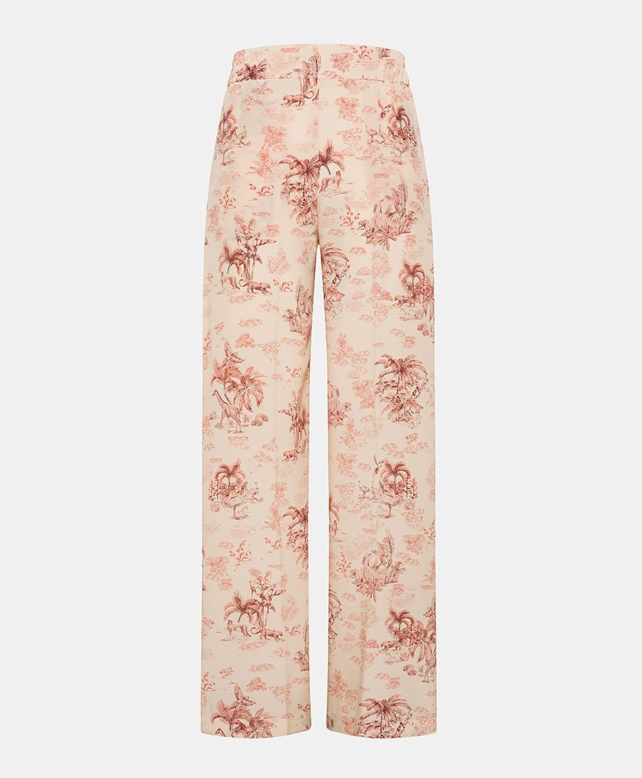 Clothing Momoni | Baccarat Pant In Crepe De Chine - Rose/Dark Cherry