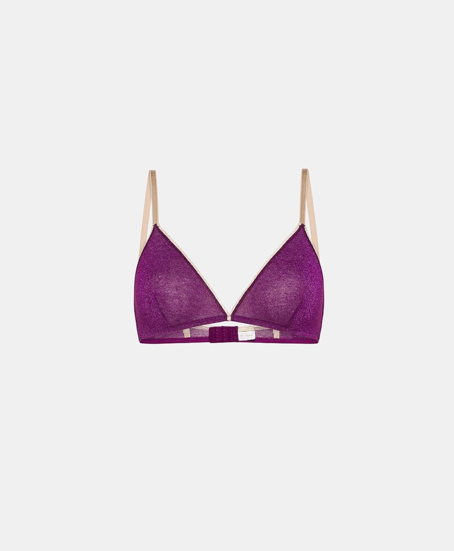 Underwear Momoni | Amethist Bra In Lurex Jersey - Cyclamen