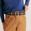 Shoes And Accessories Momoni | Malika Belt With Buckle - Blue/Olive Green