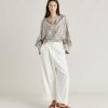 Clothing Momoni | Grecale Pant In Denim - Cream