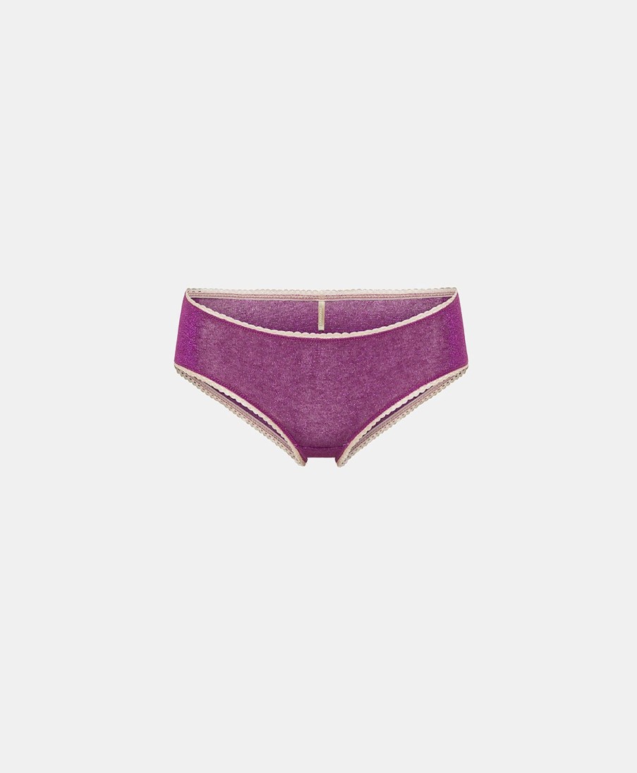 Underwear Momoni | Amaca Slip In Lurex Jersey - Cyclamen