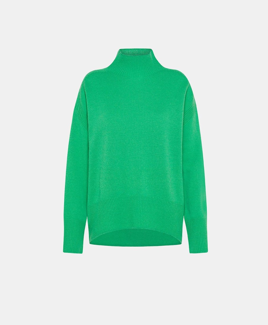 Clothing Momoni | Cosme Knitwear In Plain Wool/Cashmere - Grass Green