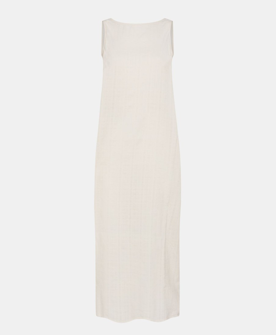 Clothing Momoni | Cataria Dress In Gauze - Cream