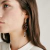 Shoes And Accessories Momoni | Nodu Earrings With Beads - Cocoa Multicolour